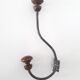 Old hook - wall coat rack - wood and metal - 1940