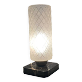 Art deco marble and glass lamp