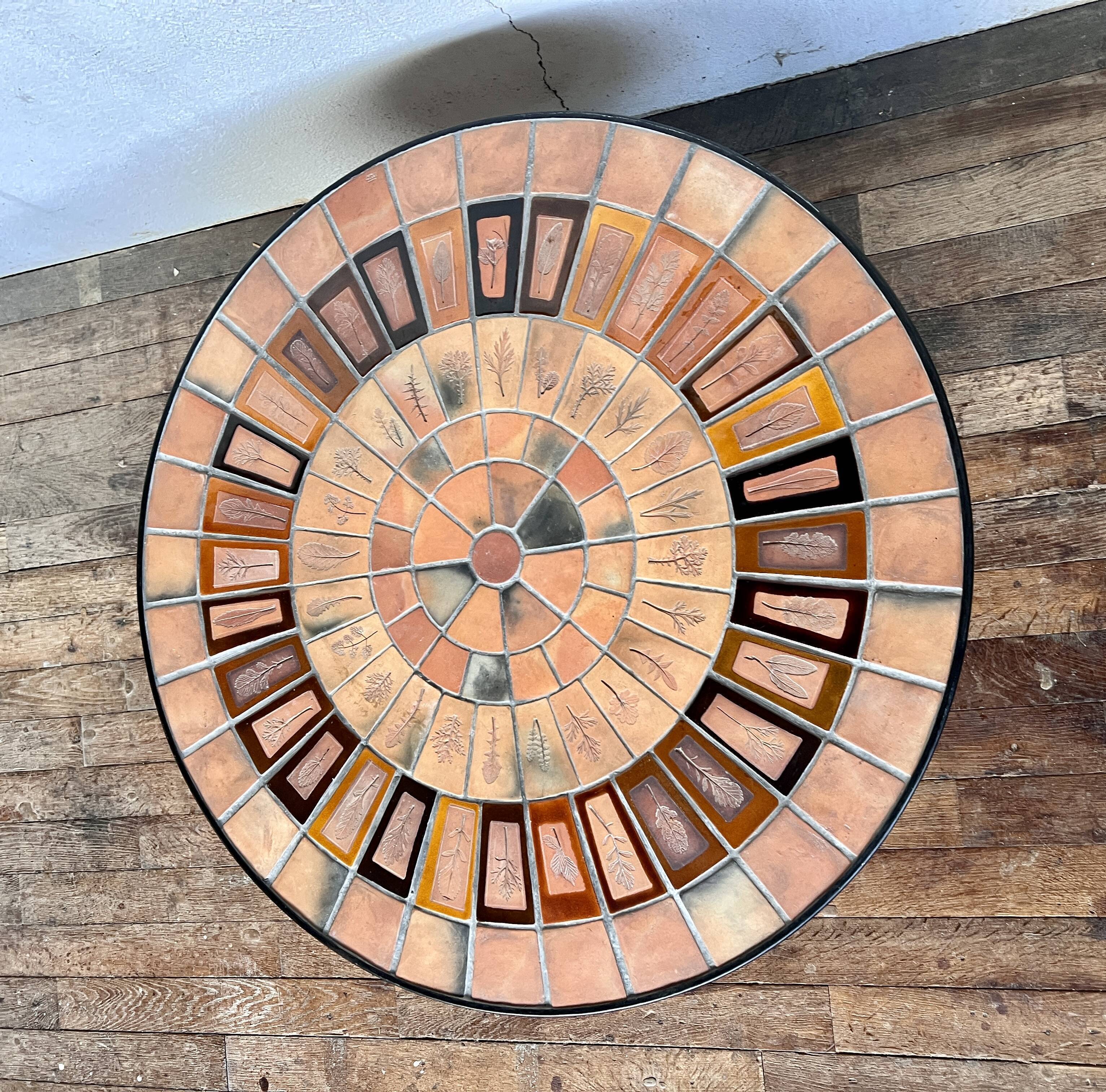 round coffee table Roger Capron Vallauris