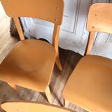 Set of 4 bistro chairs in painted wood