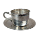 Vintage silver-plated cup and saucer