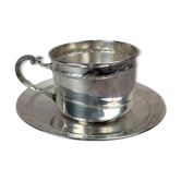 Vintage silver-plated cup and saucer