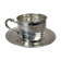 Vintage silver-plated cup and saucer