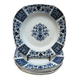 6 Terre de Fer Gien Ibis plates