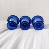 Blue shells Arcoroc France of the 70s French manufacture Height: 5 cm Diameter: 5.5 cm