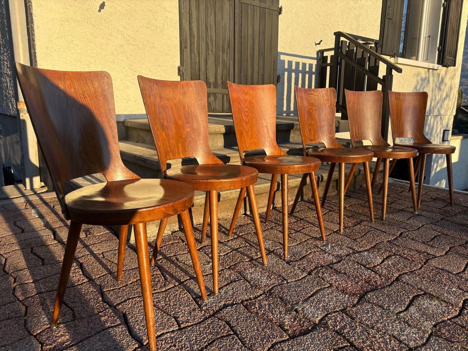 Set of 6 Baumann bistro chairs