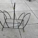 Vintage 1980s metal magazine rack