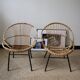 Paire de fauteuils en rotin