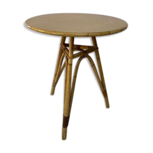 Table rotin et formica