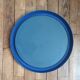 Royal blue round mirror space age