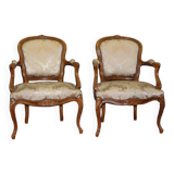 Paire de fauteuils Louis XV