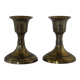 Small golden metal candle holders