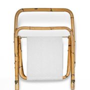 Vintage Folding Chairs in Bamboo and Fabric by Vivai Del Sud, 1970, Set of 12