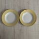 White and pastel yellow Amandinoise plates