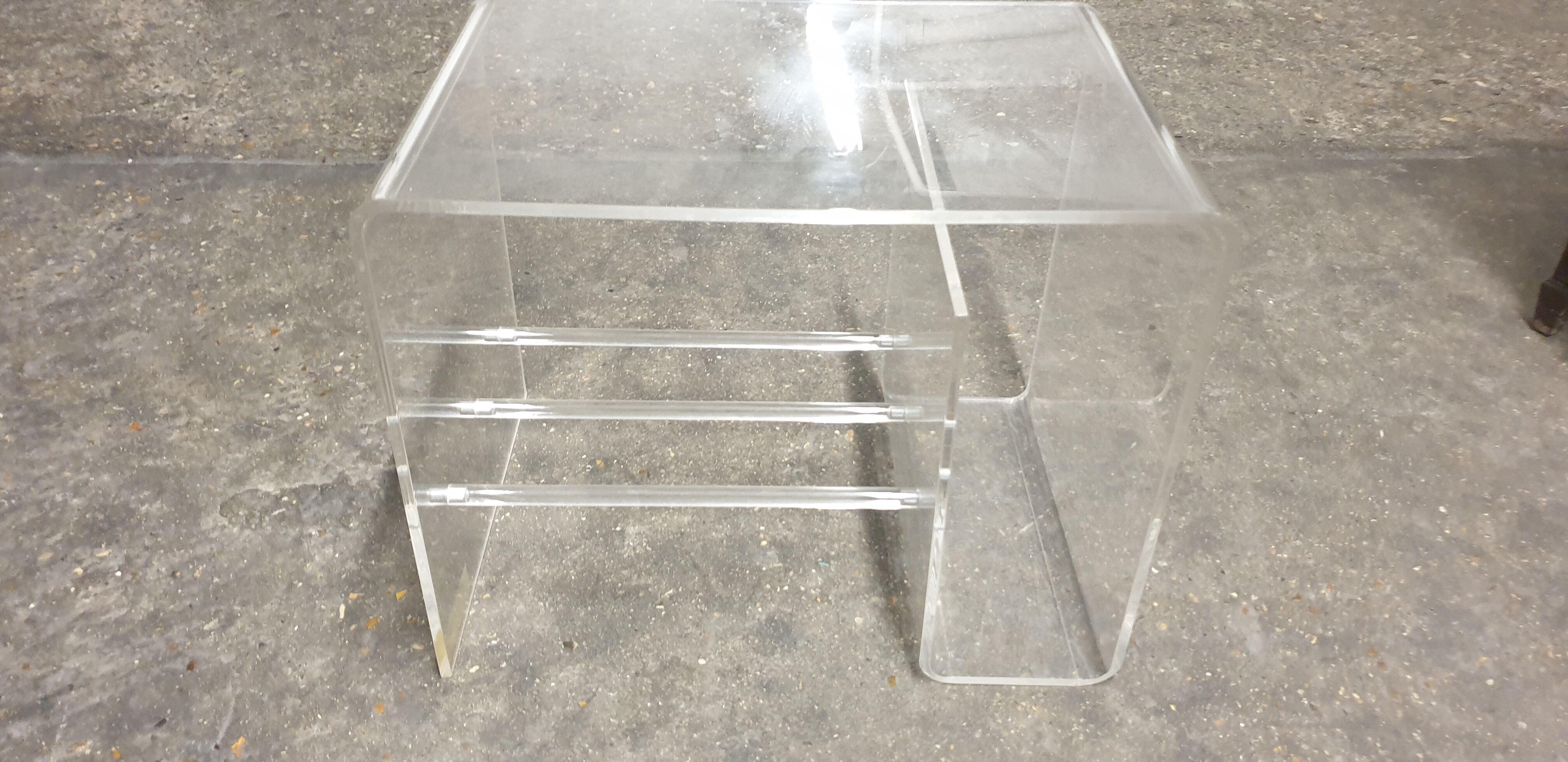 Vintage Plexiglas coffee table David Lange