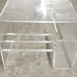 Vintage Plexiglas coffee table David Lange