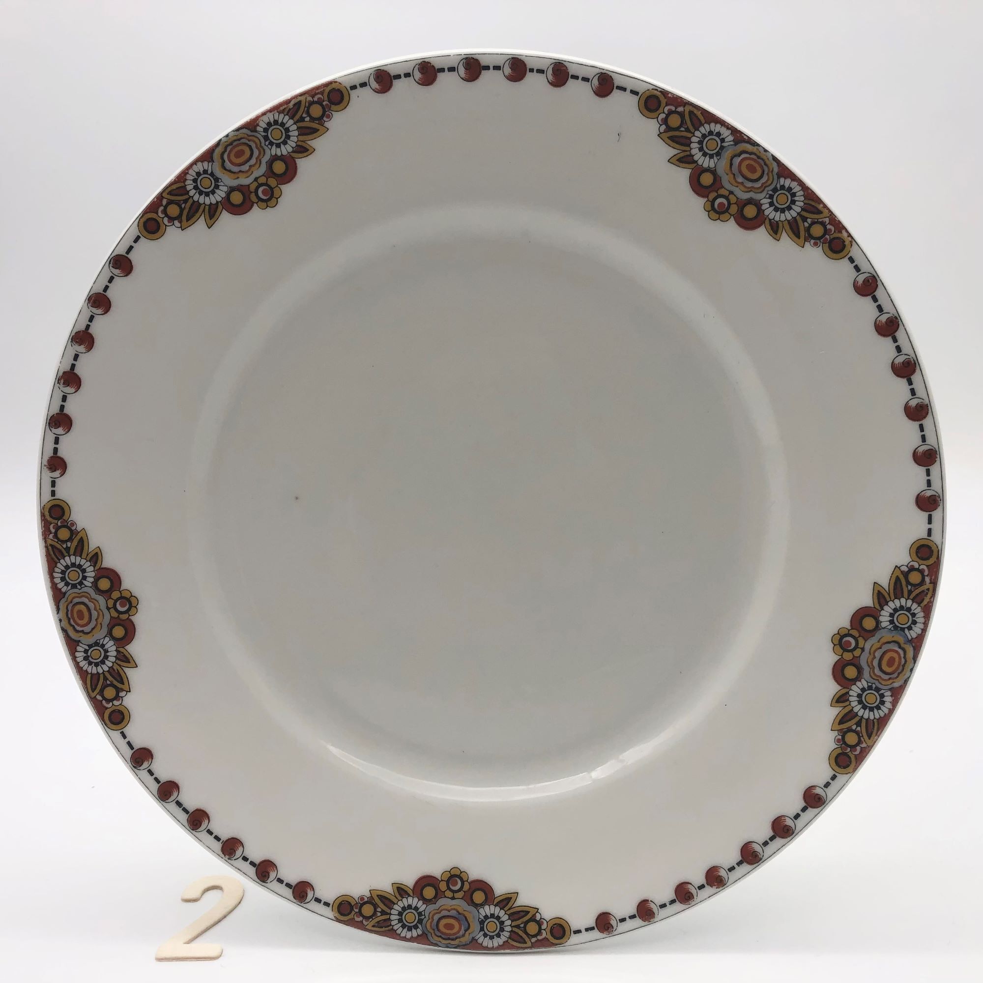 Set of 5 flat plates in Limoges porcelain