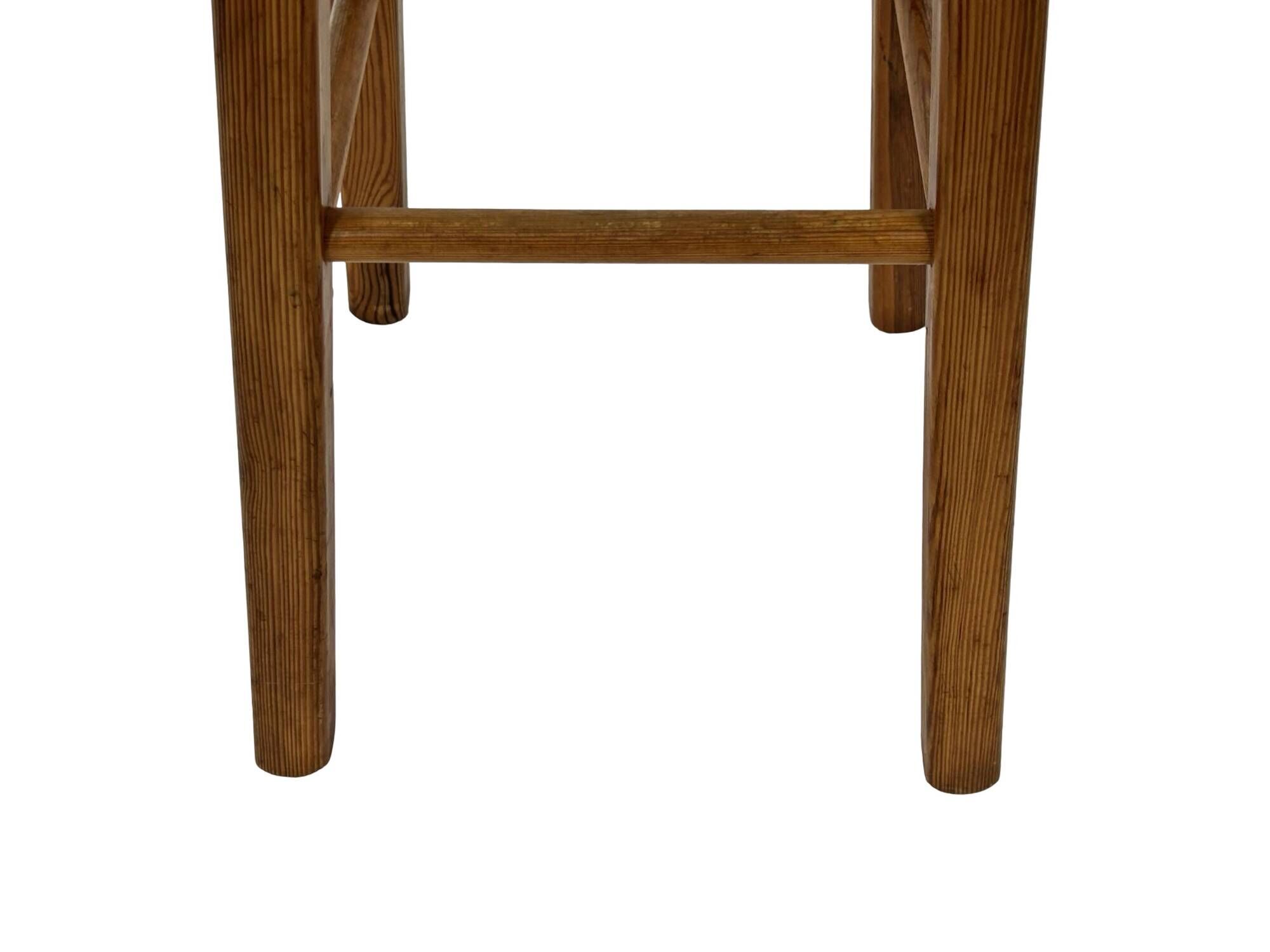 Vintage bar stool plant stool pinewood pinewood 1960s