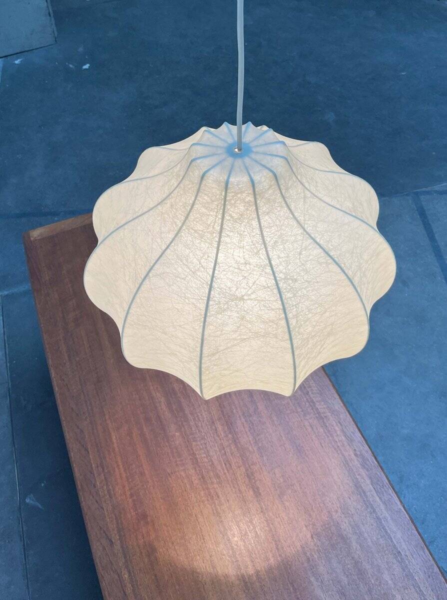 Modern mid-century Cocoon pendant lamp by Friedel Wauer for Goldkant Leuchten, 1960s.