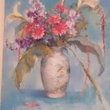Chinese painter by chen ben. flower vase.