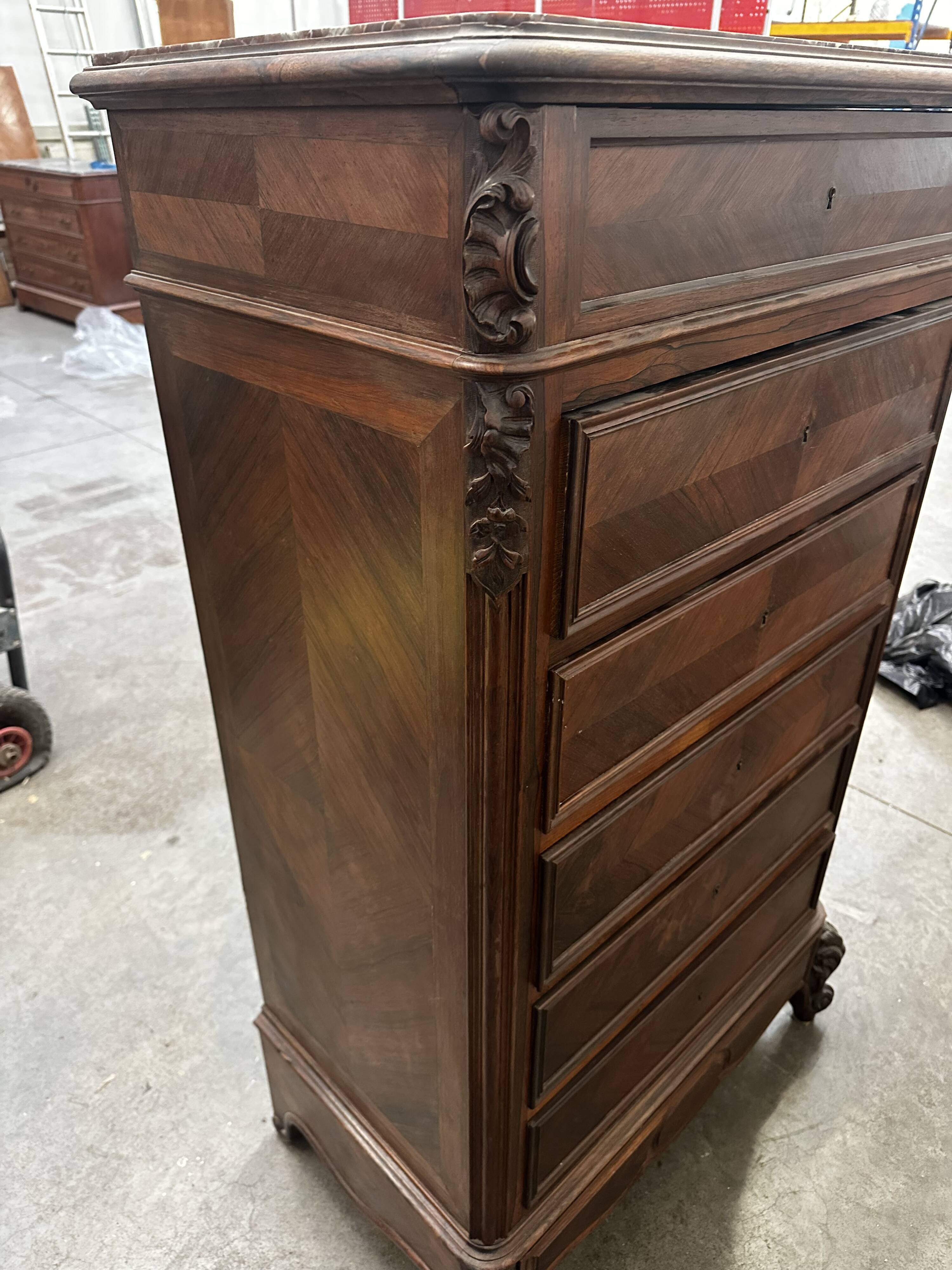 Chest of Drawers - Large, Narrow Chest of Drawers from the 19th Century
