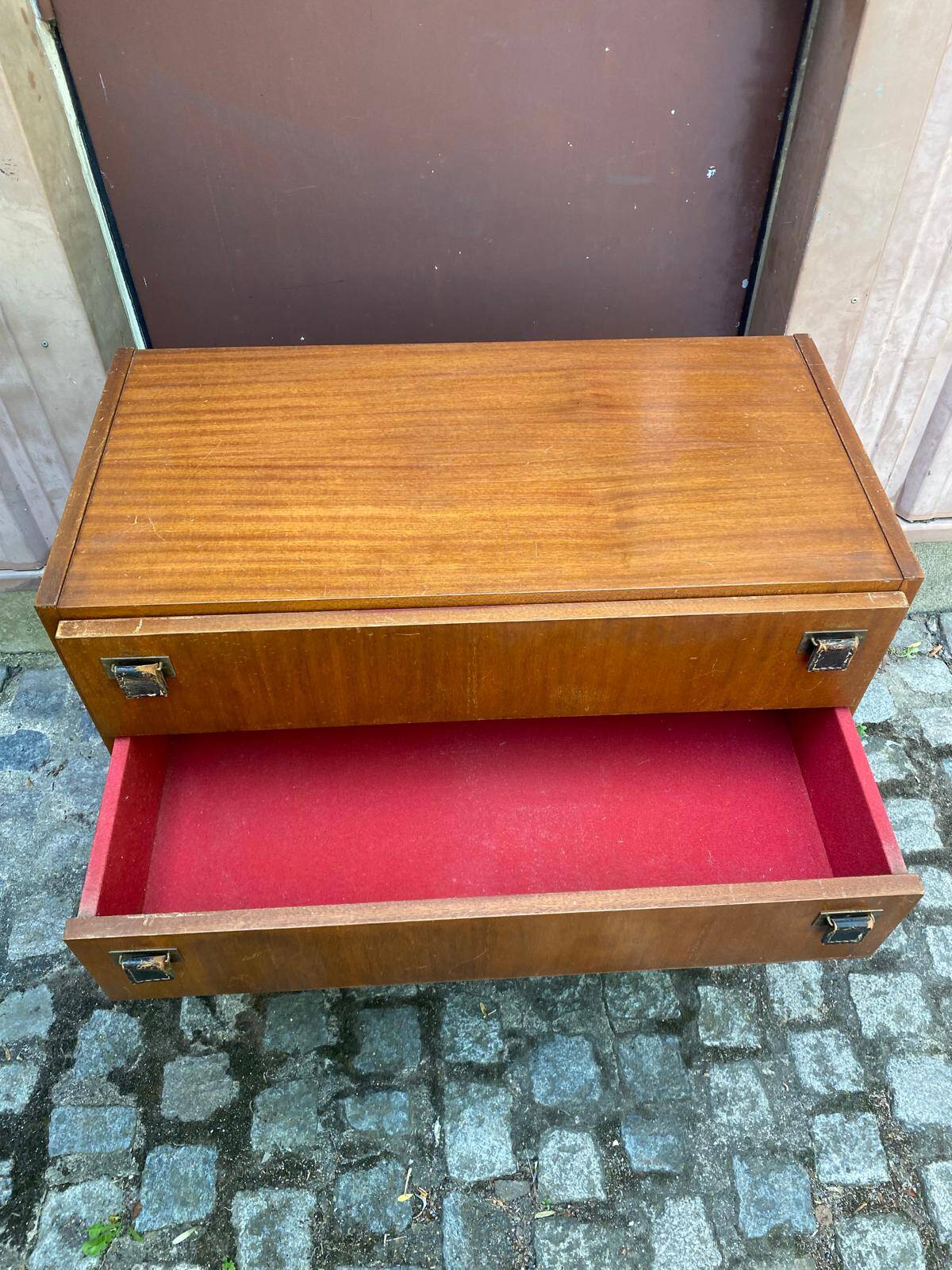 Commode scandinave Mid-Century Modern en bois 1950 3 tiroirs