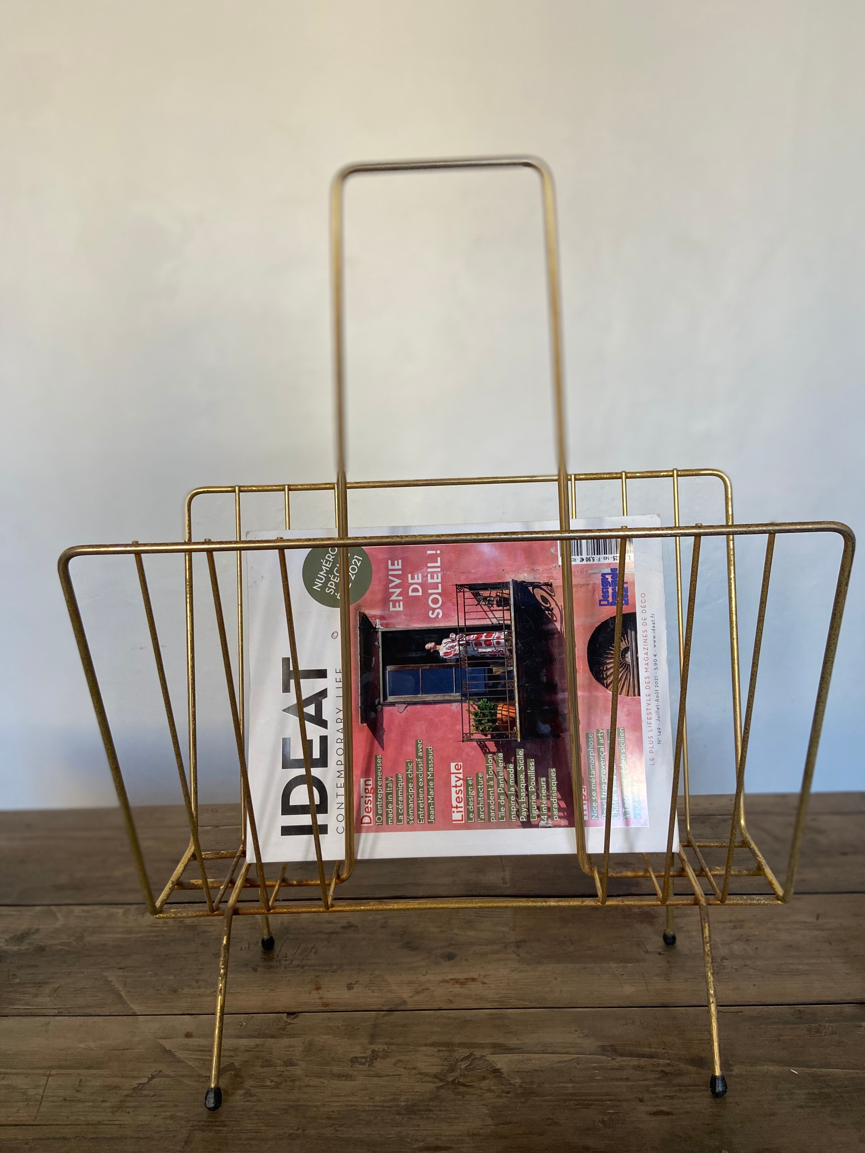 Vintage brass magazine door