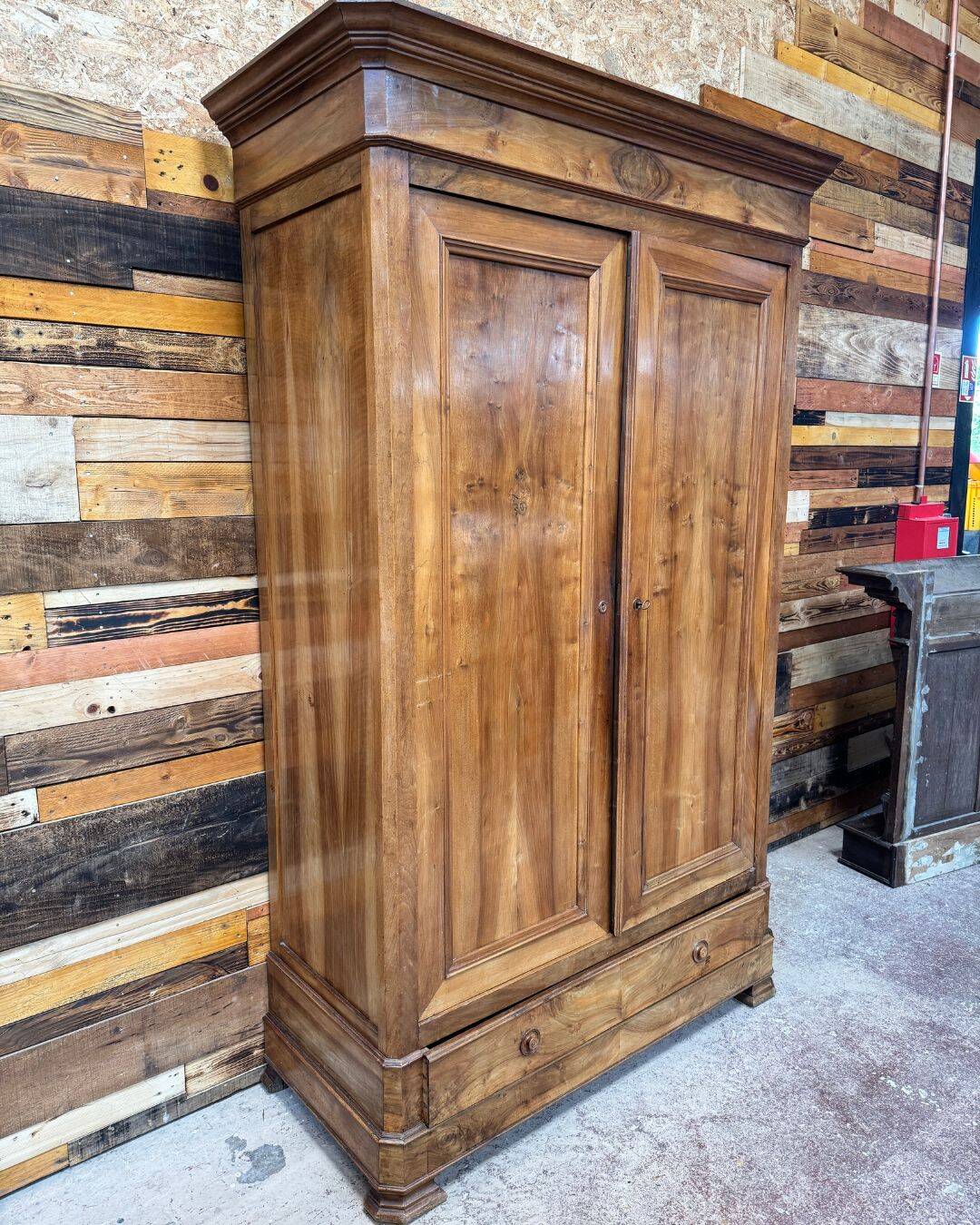 19th-century walnut wardrobe