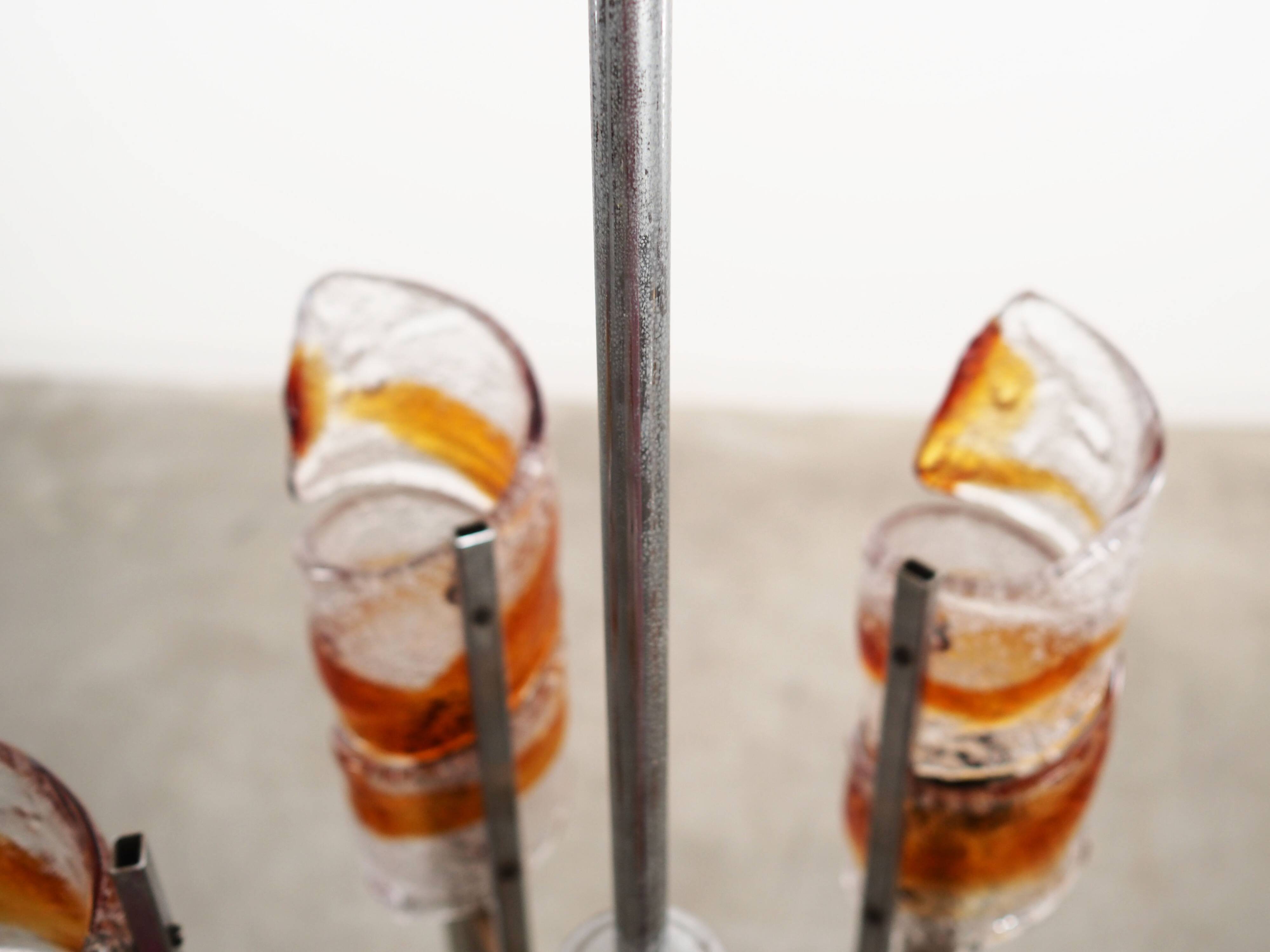 Pendant lamp, Murano glass, Italian design, 1970s, production: Italy