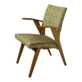 Vintage 60's yellow armchair - free delivery in Île-de-France.