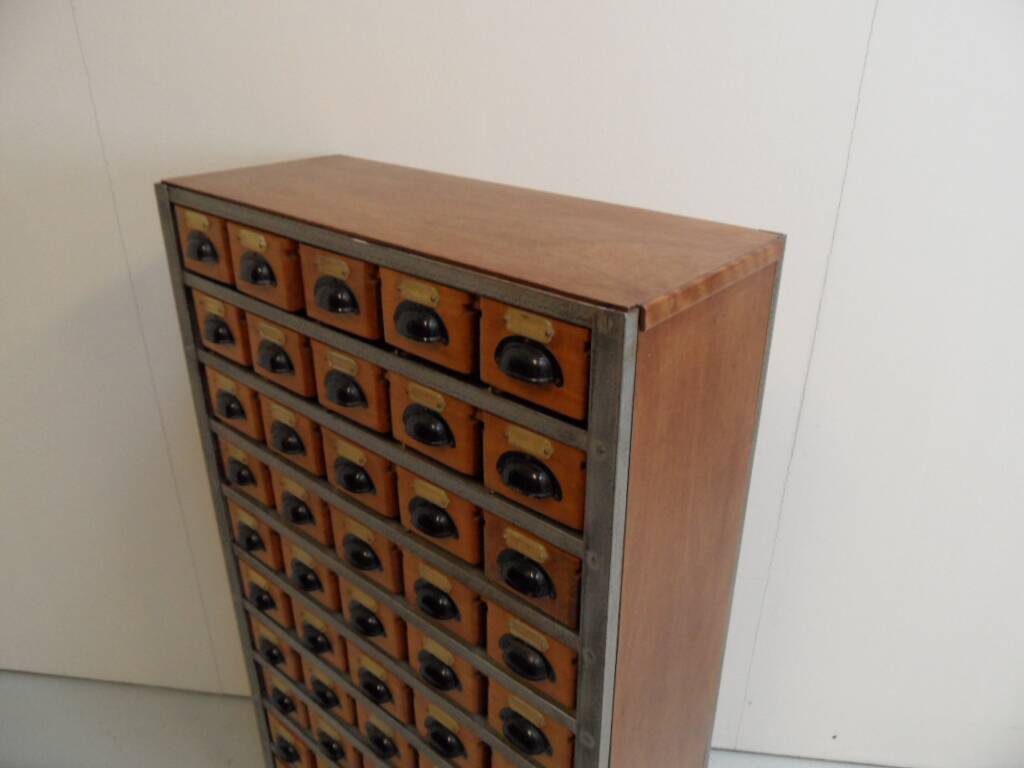 Vintage filing cabinet with 45 drawers