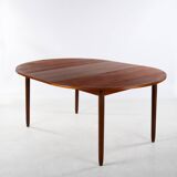 Scandinavian extendable teak dining table