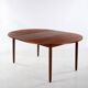 Scandinavian extendable teak dining table