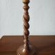 Pair of tall turned wooden lamps