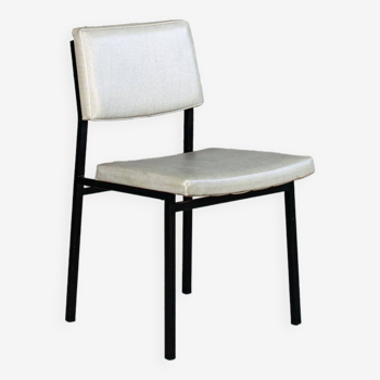 Modernist white skai chair, 1950