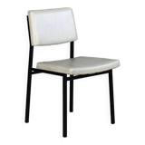 Modernist white skai chair, 1950
