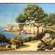 Méditerranean landscape, Louis Hardy, oil on panel. 20th century.