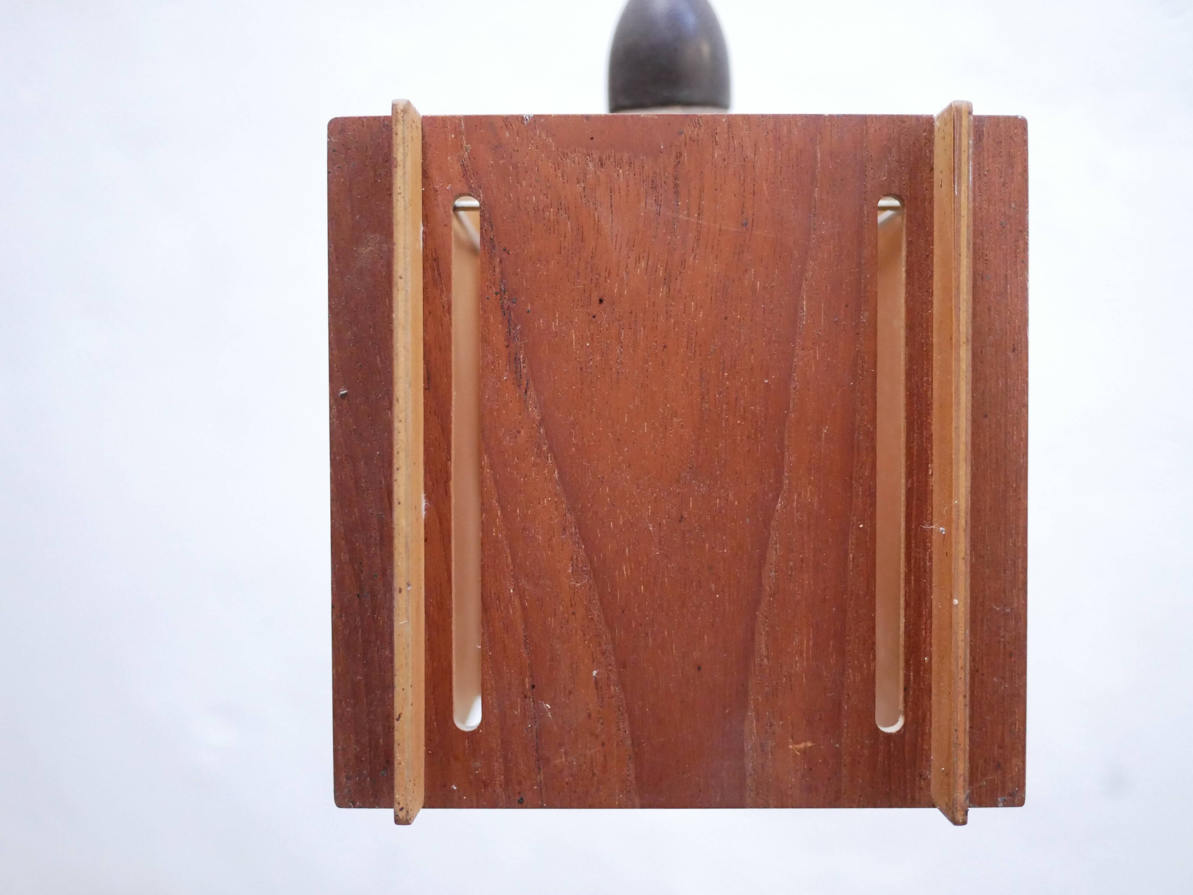 Vintage Scandinavian teak pendant lamp