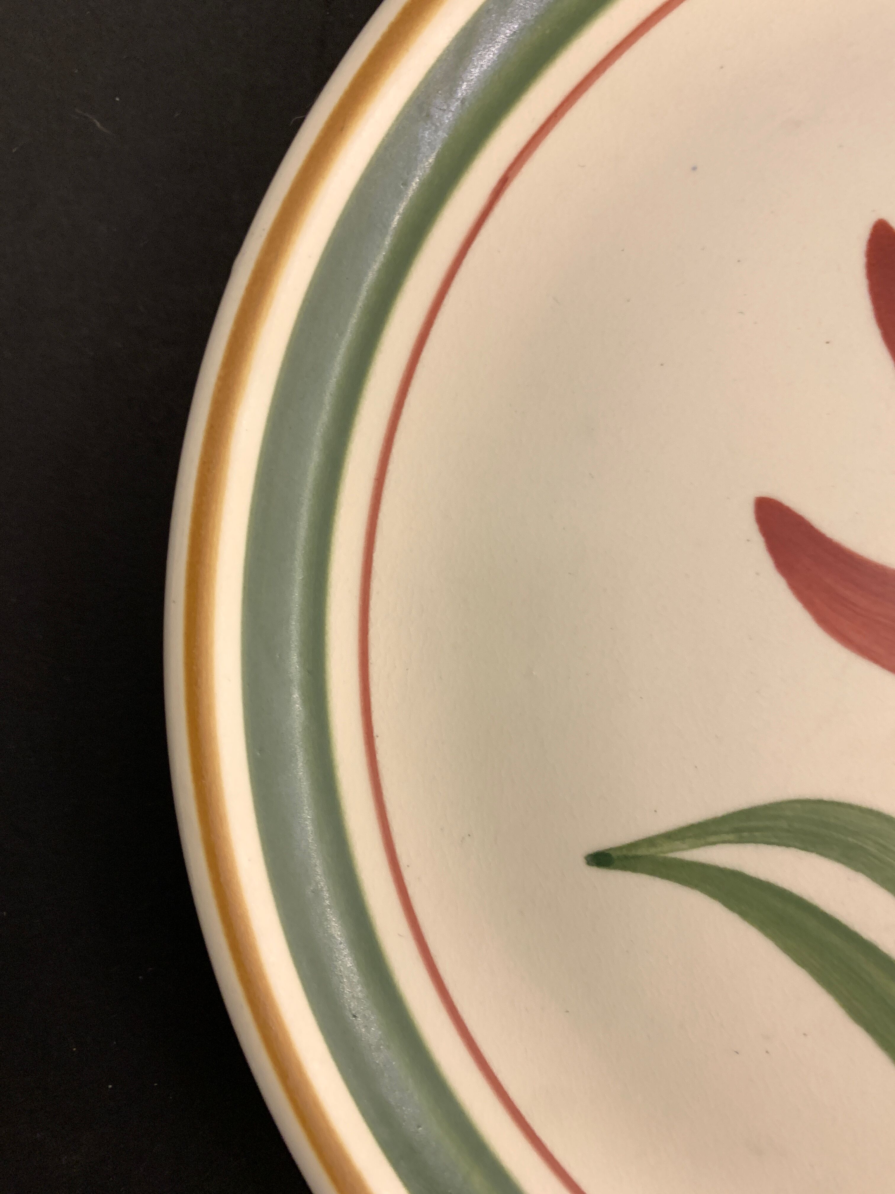 10 Longchamp dessert plates, floral model