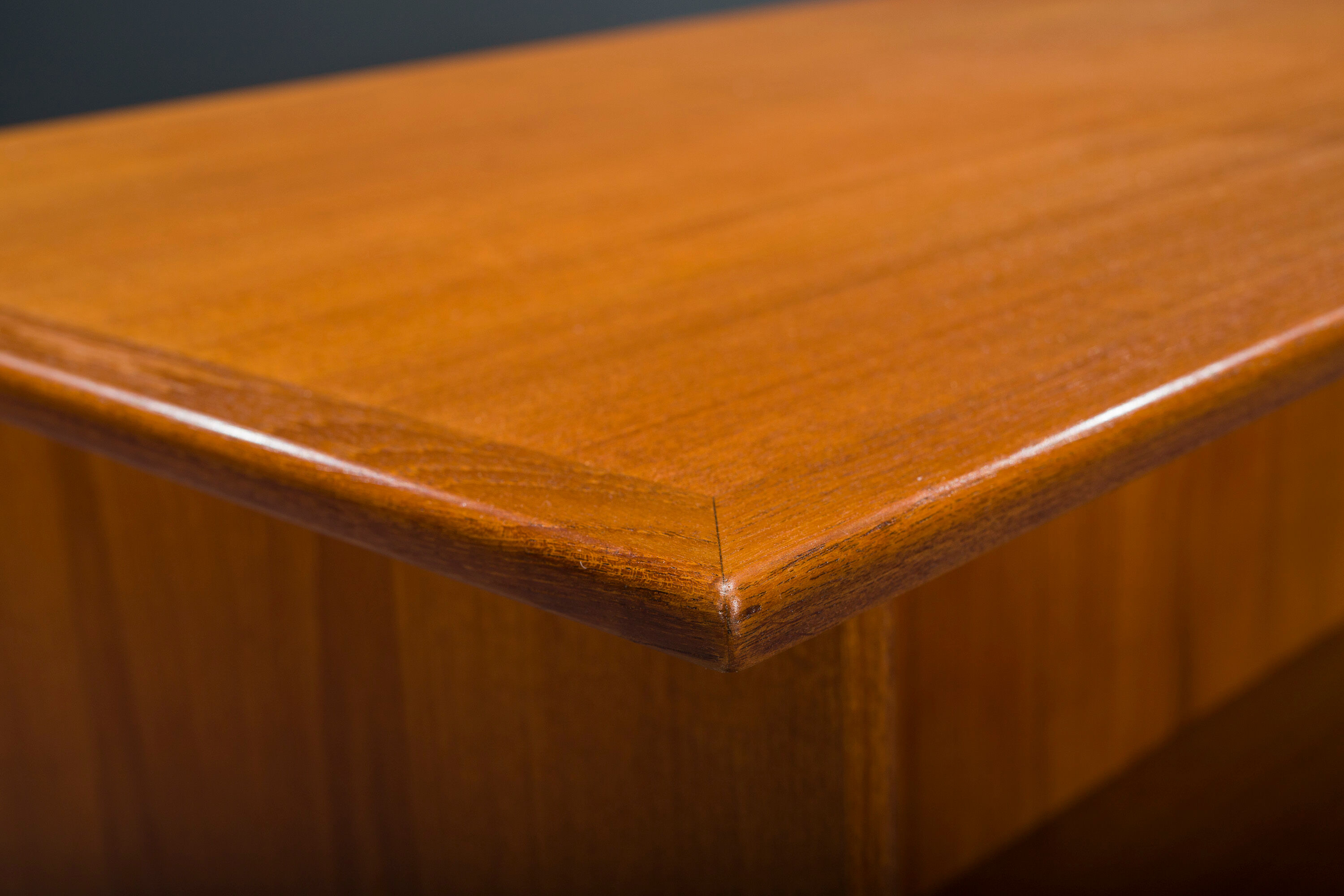 Danish teak desk by Gunnar Nielsen for Tibergaard 1960s