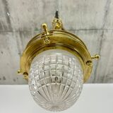 Viennese Secession Suspension in Brass attributed to Kolo Moser & Jutta Sika