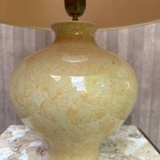 Vintage table lamp in yellow ceramic Nil LPE PM France