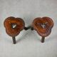 Paire de tabourets en bois, art populaire espagnol