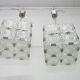 Pair of Glass Cube Pendants for Kamenický Šenov, 1970s