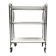 Vintage German folding service trolley with 3 shelves, 1970s.