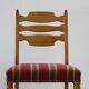Danish modern brutalist oak dining chairs by Henning Kjærnulf, 1960s, set of 6