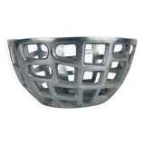 Vintage Brutalist Aluminum Fruit Bowl