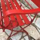 Banc pliable en fer et bois