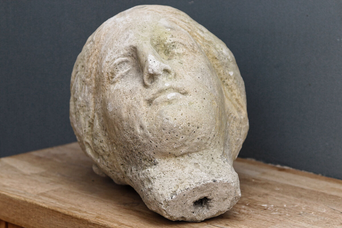 Reconstituted stone – goddess Hygie