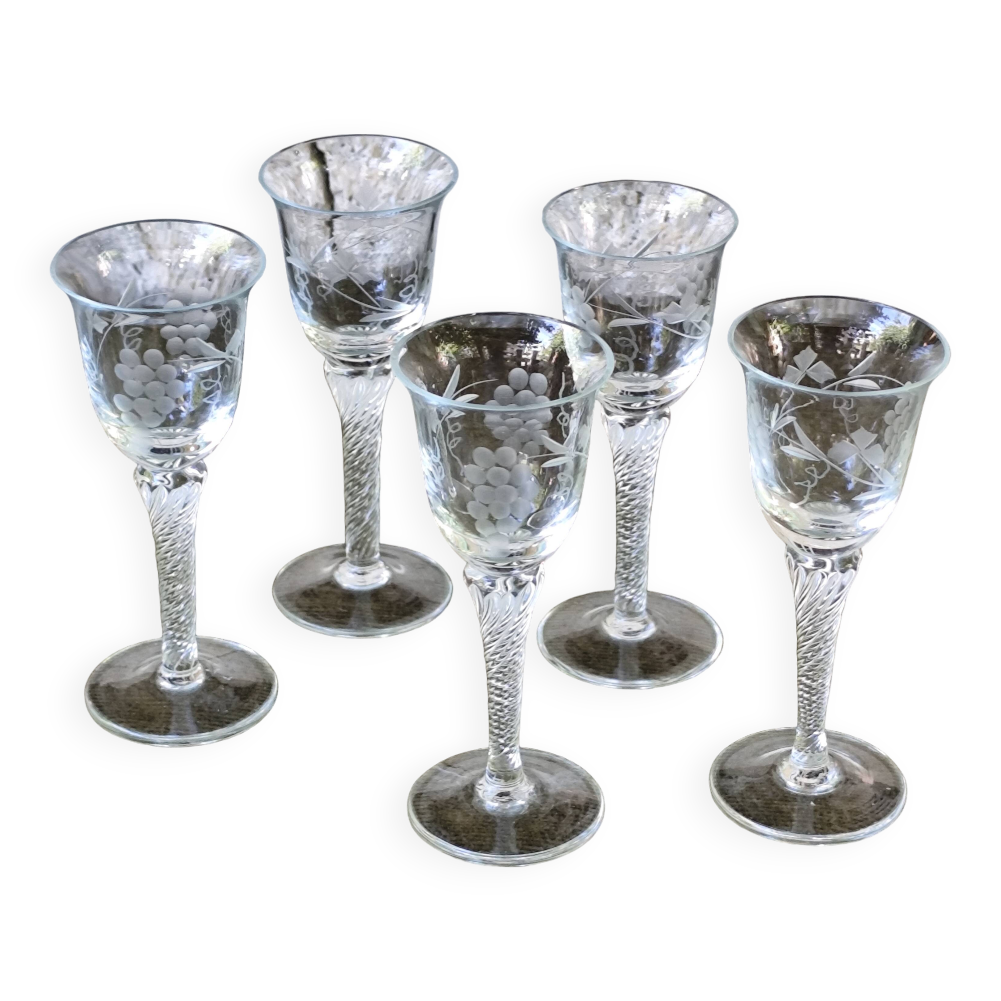 Engraved wine glasses